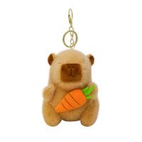 Porte-clés en peluche mini capybara mignon, ornement de sac capybara kawaii, petit pendentif animal en peluche pour décoration de sac à dos et cadeau