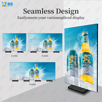 Портативный складной рекламный цифровой LED-дисплей GOB Tri-fold для помещений, HD P1.5 P2.5, высококачественный, безопасный, с LED-экраном