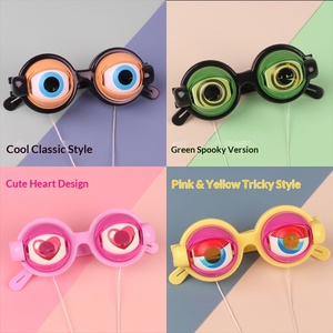 Lunettes de farces amusantes, lunettes effrayantes avec yeux qui tombent, lunettes à yeux fous, jouets créatifs originaux en plastique, unisexe, Halloween, Noël - Product Image 4
