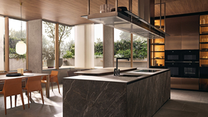 Juego de Muebles de Cocina Modernos sin Tiradores con Puerta de Vidrio y Diseño de Panel MDF para Cocinas Contemporáneas - Product Image 6
