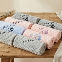 Personalisierte Hunde- und Katzendecken, Maßgefertigte Flanell-Haustierdecke mit Besticktem Namen, Geschenke für Tierbesitzer, Geeignet für Alle Jahreszeiten