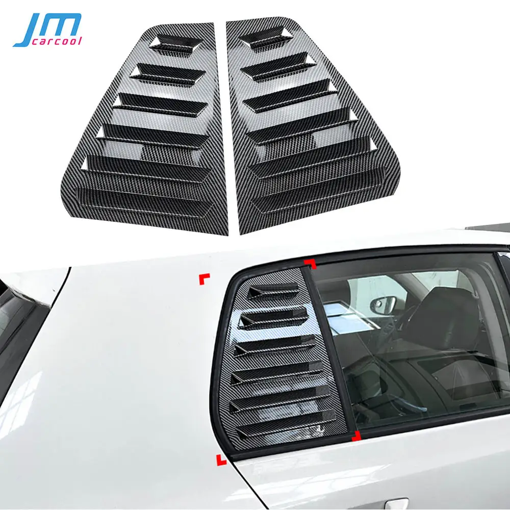 ABS Carbono Olhar Gloss Preto Car Side Janela-tons Grades Decorativas para Volkswagen Golf 6 MK6 2008-2012 Janela Shades