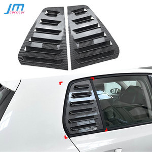 Grilles décoratives de pare-brise latérales de voiture noir brillant d'aspect de carbone d'ABS pour des nuances de fenêtre de Volkswagen Golf 6 MK6 2008-2012 - Product Image 1