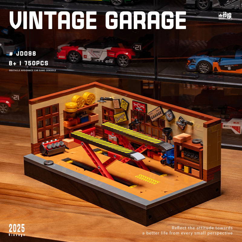 JJ098-Retro atelier de réparation de voiture