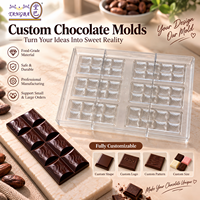 Moule à chocolat personnalisé Tangba, 6 cavités, texture élégante, barre de 40g, OEM ODM pour chocolaterie, boulangerie, pâtisserie, confiserie