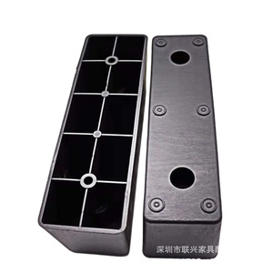 Pieds de canapé en plastique Lianxing 148x45x50mm noirs, pieds de meubles droits - Product Image 2