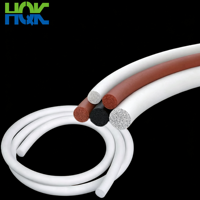 Cordon en mousse de silicone à cellules fermées flexible, bande d'étanchéité ronde en caoutchouc de silicone