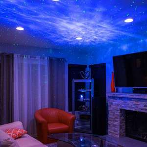 LED azul nebulosa lámpara cielo proyector movimiento luces de la noche para el dormitorio de niños - Product Image 5