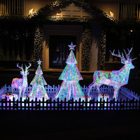 Nouvelle Arrivée Personnalisé Laser Brillant Noël Acrylique 3D Cerf Décoration pour Jardin