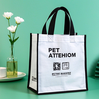 Sac à provisions non tissé d'épicerie réutilisable personnalisé de bonne qualité sac fourre-tout non tissé recyclable avec logo imprimé