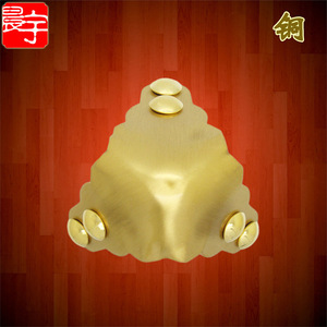 Rounded Brass <b>Corner</b> <b>Protectors</b> For Furniture New Chinese Style Durable Copper Hardware - Product Image 1