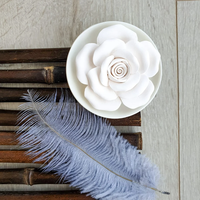 Fleur en céramique Offre Spéciale avec pots plâtre parfumé camélia diffuseur d'huiles essentielles aromathérapie gypse pierre support personnalisé