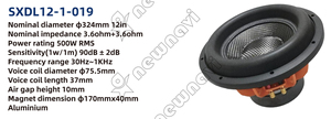 Newnavi Heavy Duty 12 pulgadas aluminio coche Subwoofer altavoz bobina única 150W <span class=keywords><strong>RMS</strong></span> competencia bajo 28Hz frecuencia - Product Image 5