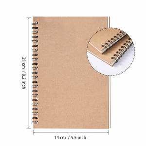 Carnet à spirale en cuir rigide ligné pour voyages, écriture, bureau et fournitures scolaires, cadeau, 100 pages, reliure thermique - Product Image 4