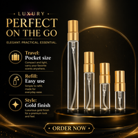 Flacon de parfum en verre rechargeable personnalisé avec logo, 2 ml, 3 ml, 5 ml, 10 ml, avec pulvérisateur à pompe et impression sérigraphique