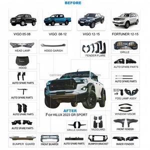 Kit de Carrocería GR Sport 2023 Conversión de Parachoques Delantero Parrilla Cofre Guardabarros Actualización <span class=keywords><strong>Vigo</strong></span> 2005-2015 para Toyota Hilux 2023 GR Sport - Product Image 4