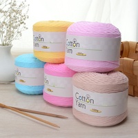 16 Strands Medium Thick Spun 100% Pure Cotton Yarn for Children's Baby Hand Knitting