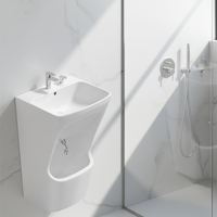 Nouveau design – Lavabo en céramique pour salle de bain, lavabo pour les mains et les pieds, lavabo Wudu de petite taille, évier d'ablution musulman – Vente en gros