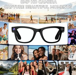 Lunettes Intelligentes IA 2026 avec Caméra 8MP, Enregistrement Vidéo HD, Commande Vocale, Reconnaissance d'Objets, Traduction en Temps Réel G300, Étanchéité IP67 - Product Image 2