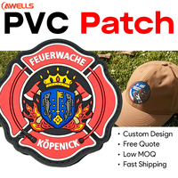 Écussons personnalisés de haute qualité en caoutchouc PVC en forme de fleur en relief 3D avec fermeture auto-agrippante pour les agents forestiers et autres agences, équipes de sport d'airsoft