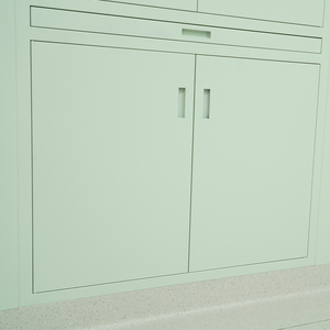 خزانة تخزين طبية معيارية من الفولاذ المقاوم للصدأ بتصميم إطار مخفي لغرف العمليات النظيفة - Product Image 3