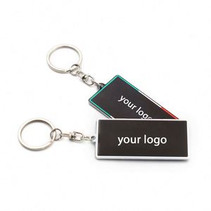 Porte-clés en métal gravé double face avec numéro de plaque d'immatriculation, porte-clés de voiture en aluminium - Product Image 1