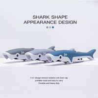 Accessoires pour le vin : Tire-bouchon de sommelier en forme de requin, coupe-capsule et couteau 3-en-1