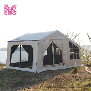 Tente de <span class=keywords><strong>camping</strong></span> gonflable pour 4 à 8 personnes, tente gonflable avec pompe manuelle, installation facile, tente cabane gonflable imperméable - Product Image 1
