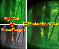 Lunettes de vision nocturne IP 67 Fusion NVG, casque, vision nocturne double fusion IR et faible luminosité, caméra monoculaire
