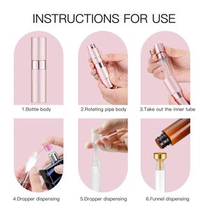 Vente en gros de flacons de parfum en verre miniatures de 5 ml/8 ml/10 ml/15 ml/20 ml/25 ml/30 ml avec pulvérisateur à pompe pour soins personnels - Product Image 3