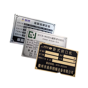 Grabado personalizado Serigrafía Grabado láser Acero inoxidable <span class=keywords><strong>Aluminio</strong></span> Grabado Metal Nombre <span class=keywords><strong>Placas</strong></span> Equipo mecánico <span class=keywords><strong>Placas</strong></span> de identificación - Product Image 4