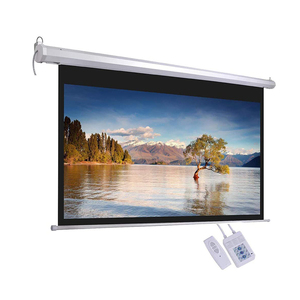 Schermo per Proiettore Elettrico <span class=keywords><strong>100</strong></span> 120 150 <span class=keywords><strong>Pollici</strong></span> con Telecomando, Schermo di Proiezione Motorizzato 16:9 4K per Home Cinema - Product Image 1