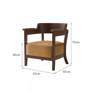 Canapé de réception commercial moderne en bois massif personnalisable, salon de thé, bar à livres, table et chaise de café - Product Image 6