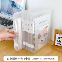 Caja de Almacenamiento de Archivos A4, Carpeta Transparente con Doble Hebilla, Impermeable y a Prueba de Polvo, para Libros de Cuentas, Documentos de Graduación, Caja de Datos CN;ZHE