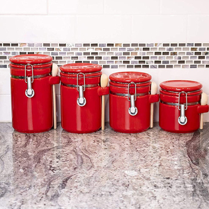 Tarros herméticos de cerámica para almacenamiento de alimentos, recipientes de cocina con tapa, para <span class=keywords><strong>despensa</strong></span> - Product Image 6