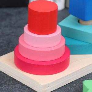 Baby wooden Montessori educational toy Early Learning infant shape encounter Plush made more than 3 yea - Product Image 5