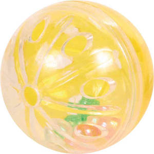 Balle à hochet en plastique 4,5 cm pour animaux de compagnie, jouet interactif bleu et blanc - Product Image 3