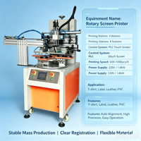 Machine d'impression rotative automatique à 4 stations pour étiquettes/cartes/factures/tubes – Nouvel équipement haute vitesse