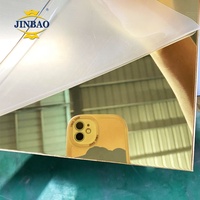 JINBAO Feuille acrylique irisée de 1mm, 1.5mm, 3mm, 4x8, 1220x2440mm, A4 rose, or, noir, miroir, feuilles de plastique
