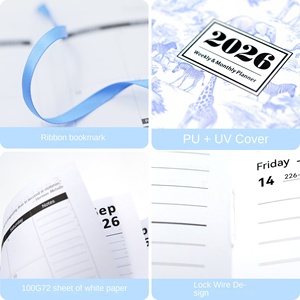 2026 A5 cho lịch trình kế hoạch cuốn Sách tiếng Anh hiệu quả của nhãn hiệu lịch kế hoạch với nhiệt ràng buộc và da Bìa - Product Image 4