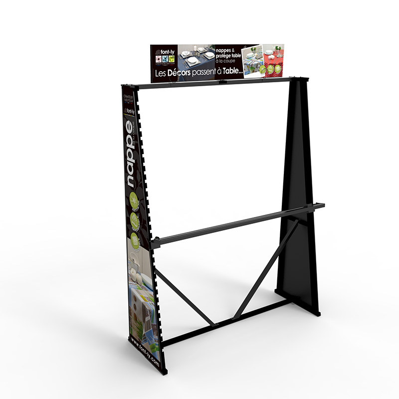 Customized Classic Roll Display Rack Cloth Roll Display Rack Wallpaper Display Rack for Retail Stores — view 3
