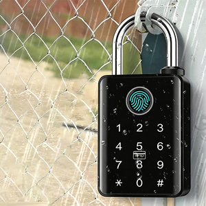 Serrure de porte intelligente automatique avec application, à combinaison numérique biométrique, étanche, RFID, en alliage de zinc, avec lecteur d'empreintes digitales pour entrepôt - Product Image 1