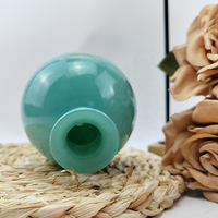 Bouteille de parfum sphérique transparente pour aromathérapie Diffuseur d'huile essentielle à extrémité ouverte facile avec bouchon de pompe Forme plate