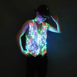 Chaleco con luz LED, <span class=keywords><strong>ropa</strong></span> <span class=keywords><strong>de</strong></span> mago, chaqueta <span class=keywords><strong>de</strong></span> disfraces LED <span class=keywords><strong>de</strong></span> rendimiento <span class=keywords><strong>de</strong></span> circo - Product Image 3