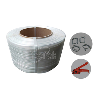 Cường độ cao Trắng linh hoạt mềm <span class=keywords><strong>Composite</strong></span> polyester sợi nhựa đóng gói dây đeo với khóa để đảm bảo - Product Image 3