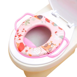 Sedile WC per Bambini, <span class=keywords><strong>Vasino</strong></span> per l'Addestramento alla Toilette per Ragazzi e Ragazze, Potties Sicuri per Bambini con Maniglie Rosa - Product Image 2