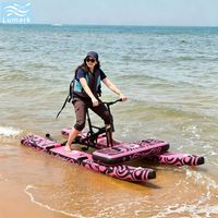 Vélo aquatique SUP long ponton 1 place, cadre en aluminium avec tapis flottant avant résistant à l'usure pour hôtel, portable, de Chine Lumark