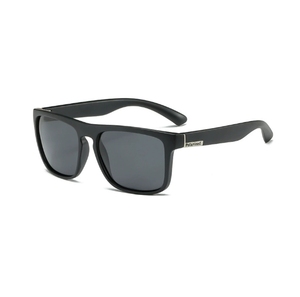 Lunettes de soleil rectangulaires polarisées, monture noire et bleue, protection UV 100%, activités de plein air, unisexe, adulte - Product Image 2