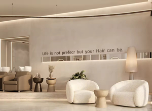 Conception personnalisée de salon de coiffure moderne, aménagement personnalisé de salon de barbier, poste de coiffage en bois avec miroir - Product Image 5