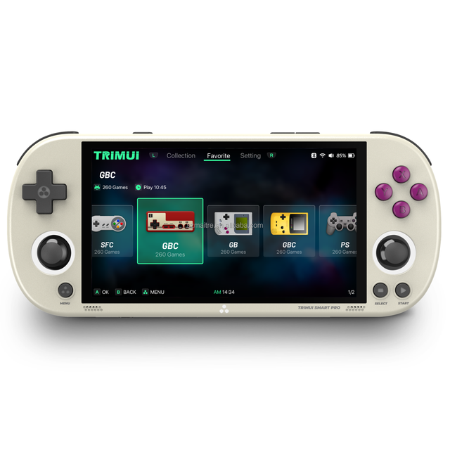 Newest Trimui Smart Pro Handheld Game Console 4.96 Inch Ips Screen Open Linux Source 5000mah Battery Wifi Simulator
